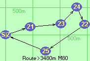 Route >3480m  M80
